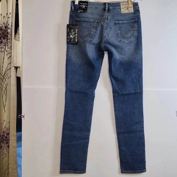 True Religion Stella Low Rise Skinny Med/Light Wash Wmns Sz 27 NWT #009 - Picture 3 of 10